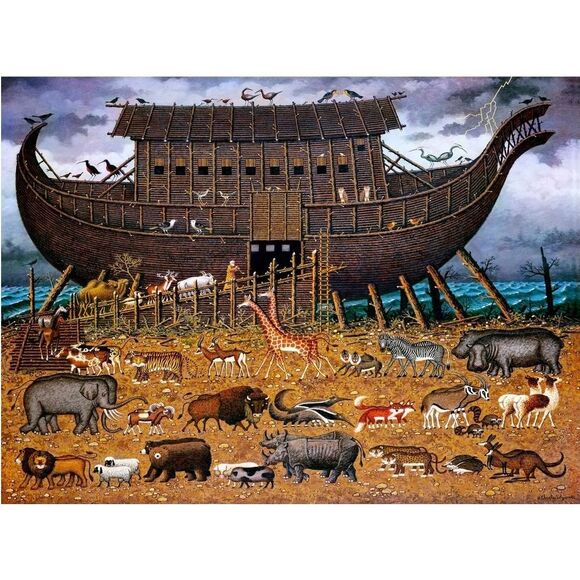 Buffalo Games Charles Wysocki Noah & Friends 1000 pc Jigsaw Puzzle - Picture 2 of 10